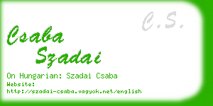 csaba szadai business card